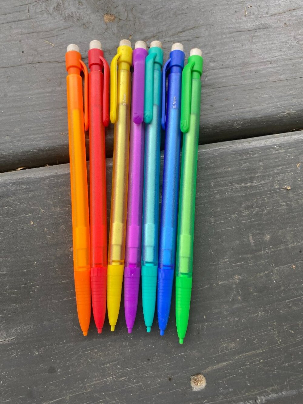 Target Brand- NEW-UNUSED-Rainbow Mechanical Pencils- 7 pencils total!